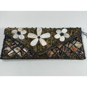 Mother of Pearl Natural Horn Handmade Green Bag Purse by Mad Style Clutch Easter